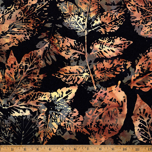 Hoffman Batik X2650 342 Woody Xray Leaves By The Yard