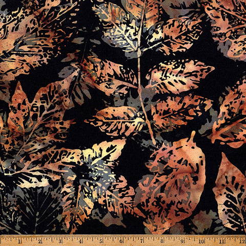 Hoffman Batik X2650 342 Woody Xray Leaves By The Yard