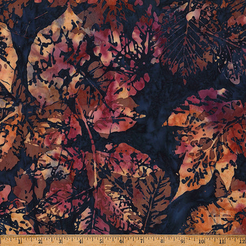 Hoffman Batik X2650 715 Fall Xray Leaves By The Yard
