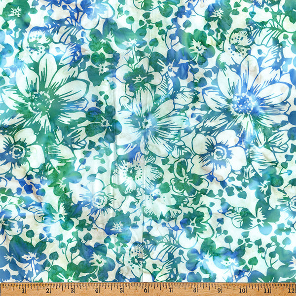 Hoffman Batik X2651 174 Seamist Packed Floral By The Yard