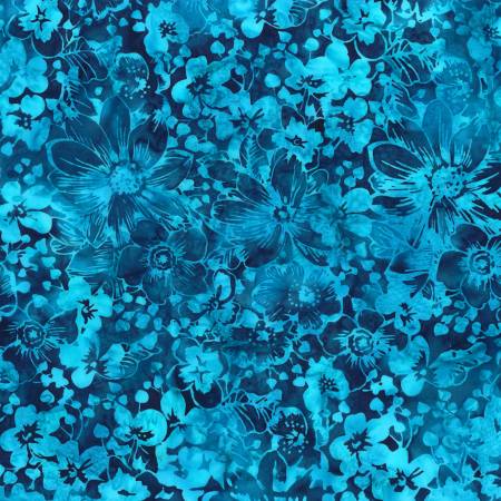 Hoffman Batik X2651 317 Macaw Packed Floral By The Yard