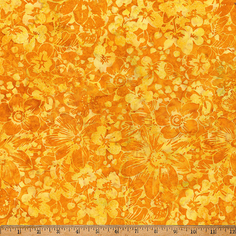 Hoffman Batik X2651 460 Squash Packed Floral By The Yard