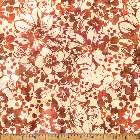 Hoffman Batik X2651 572 Bourbon Packed Floral By The Yard