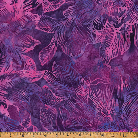 Hoffman Batik X2653 598 New Years Large Linear Floral By The Yard