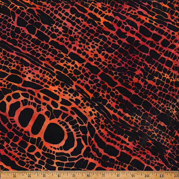 Hoffman Batik X2659 310 Fire Diagonal Circle By The Yard