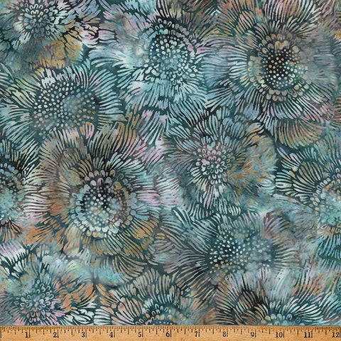 Hoffman Batik X2660 611 River Rock Anemone Flowers By The Yard