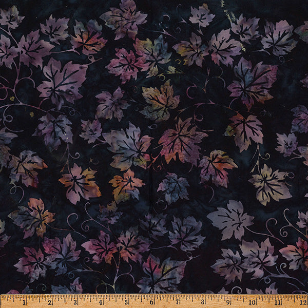 Hoffman Batik X2664 85 Blackberry Grape Leaves By The Yard