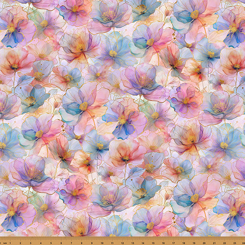 Hoffman Spectrum Print Flourish X5625 135 Pastel By The Yard
