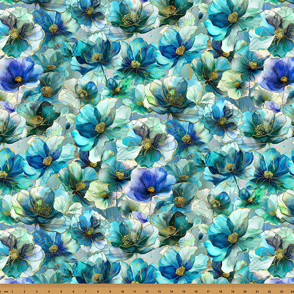 Hoffman Spectrum Print Flourish X5625 174 Seamist By The Yard