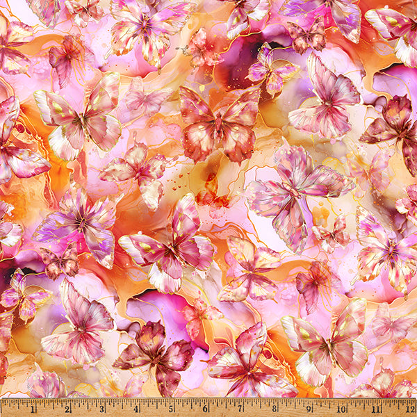 Hoffman Spectrum Print Flourish X5630 314 Sherbet By The Yard