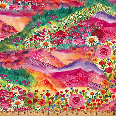 Hoffman Spectrum Print Fiore X5631 170 Meadow By The Yard