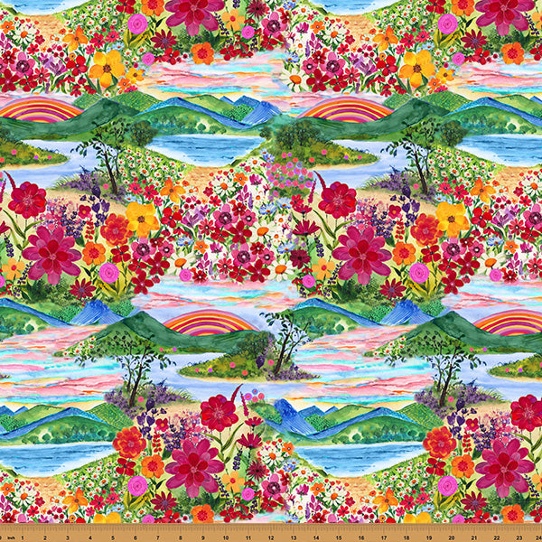 Hoffman Spectrum Print Fiore X5635 311 Lake By The Yard