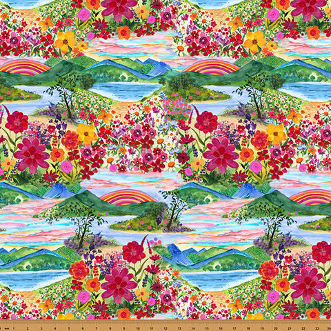 Hoffman Spectrum Print Fiore X5635 311 Lake By The Yard