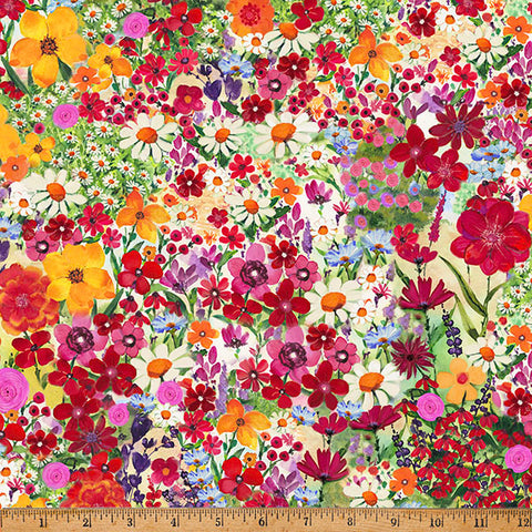 Hoffman Spectrum Print Fiore X5636 170 Meadow By The Yard