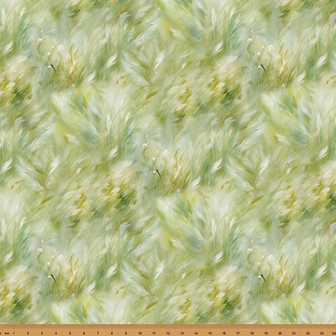 Hoffman Spectrum Print Wings Over Wildflowers X5704 178 Leaf By The Yard