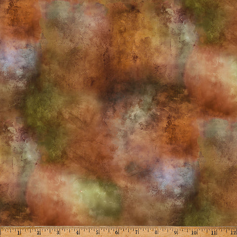 Hoffman Spectrum Print Wings Over Wildflowers X5705 572 Bourbon By The Yard