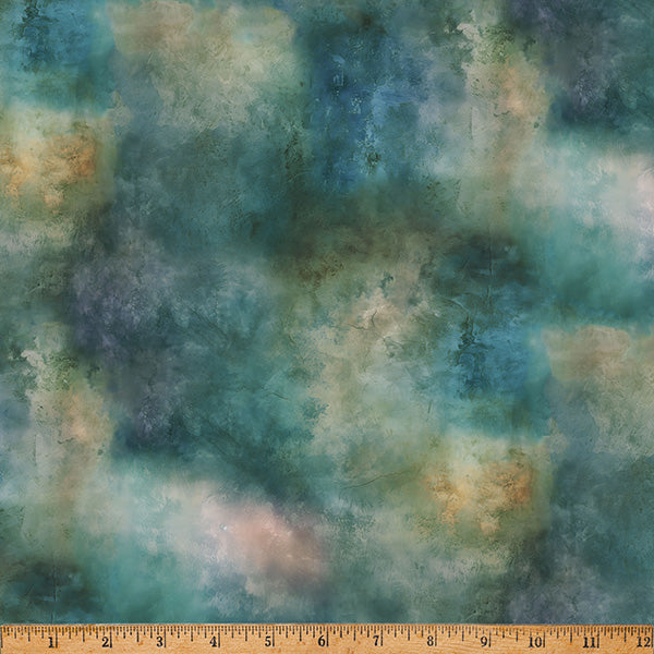 Hoffman Spectrum Print Wings Over Wildflowers X5705 581 Bluegrass 1 YARD