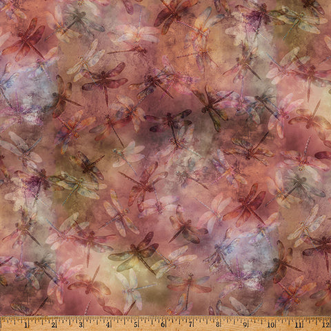 Hoffman Spectrum Print Wings Over Wildflowers X5706 66 Autumn By The Yard