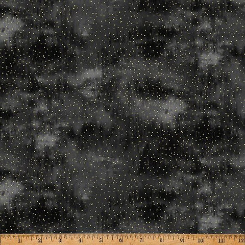 Hoffman Metallic Berries & Birch X7797 4G Black/Gold By The Yard