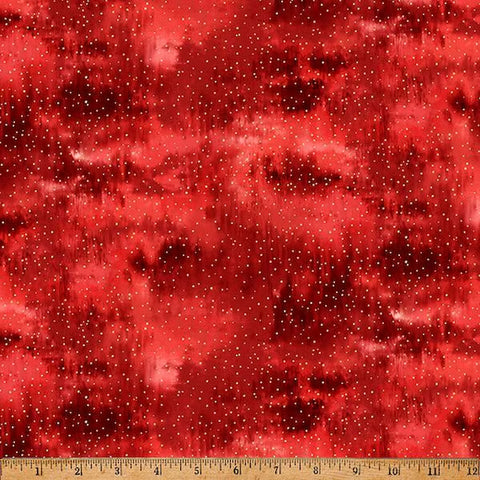 Hoffman Metallic Berries & Birch X7797 78G Scarlet/Gold By The Yard