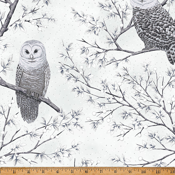 Hoffman Metallic Midnight Perch X7798 597S December/Silver By The Yard