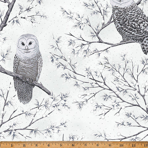 Hoffman Metallic Midnight Perch X7798 597S December/Silver By The Yard