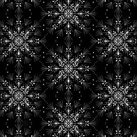 Hoffman Metallic Midnight Perch X7800 213S Onyx/Silver By The Yard