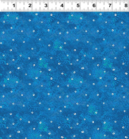 Clothworks Digital - Fantasticats Y4347 90 Hollow Dots Blue By The Yard