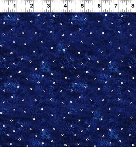 Clothworks Digital - Fantasticats Y4347 92 Hollow Dots Royal Blue By The Yard