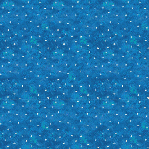 Clothworks Digital - Fantasticats Y4347 90 Hollow Dots Blue By The Yard