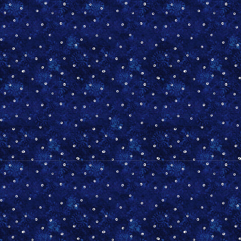 Clothworks Digital - Fantasticats Y4347 92 Hollow Dots Royal Blue By The Yard