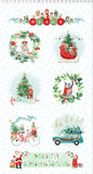 Clothworks Digital Santa Paws Y4427 1 White 24" PANEL By The PANEL (Not Strictly By The Yard)