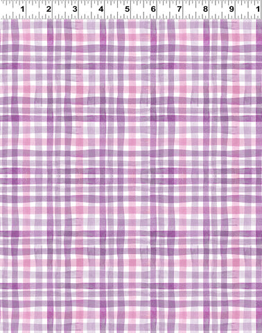 Clothworks Digital Summer Garden Y4522 27 Purple Plaid By The Yard
