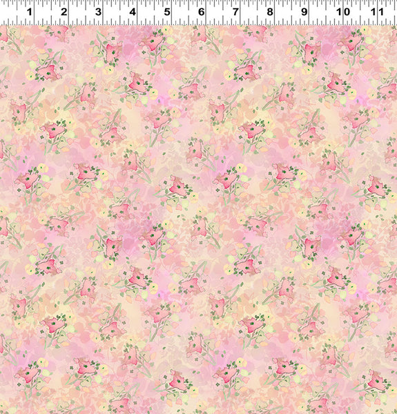 Clothworks Fleur De Rose Y4768 132 Pale Pink Abstract Floral By The Yard