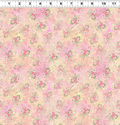Clothworks Fleur De Rose Y4768 132 Pale Pink Abstract Floral By The Yard