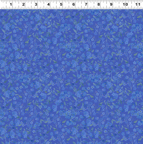 Clothworks Fleur De Rose Y4769 90 Blue Forget Me Not By The Yard