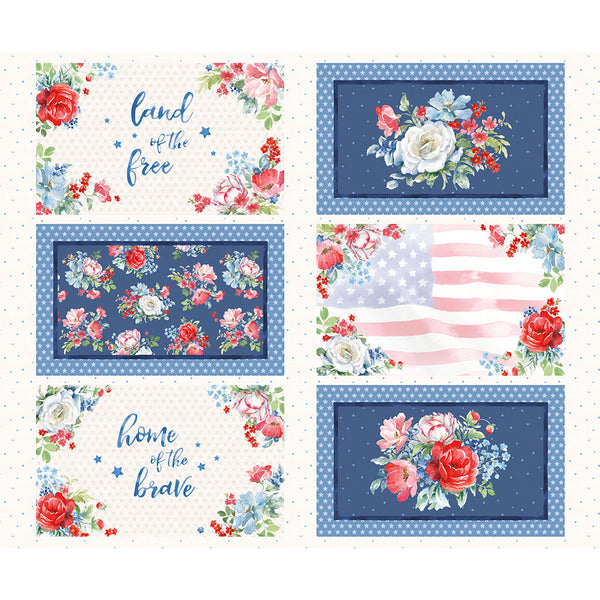 Clothworks Americana Y4771 55 Multi Color Placemat 36" PANEL By The PANEL (Not Strictly By The Yard)