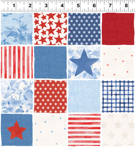 Clothworks Americana Y4773 55 Multi Color Patchwork By The Yard