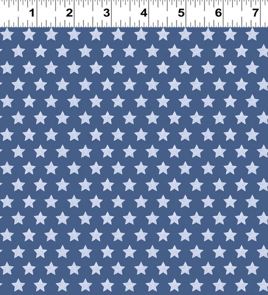 Clothworks Americana Y4776 89 Dark Denim Stars By The Yard