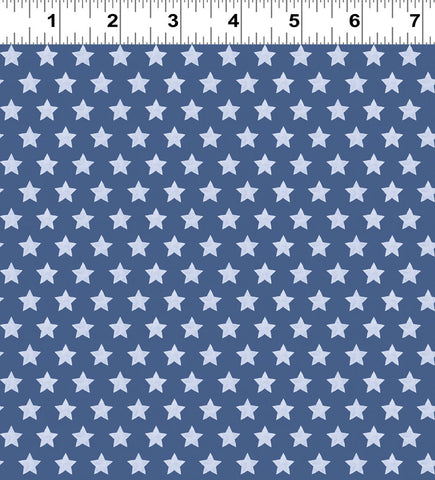 Clothworks Americana Y4776 89 Dark Denim Stars By The Yard