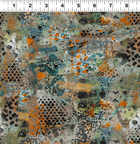 Clothworks Emerald Hollow Y4826 55 Multi Color Collage By The Yard
