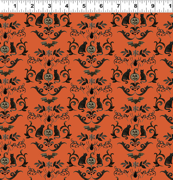 Clothworks Emerald Hollow Y4827 36 Orange Damask By The Yard