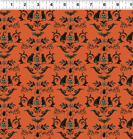 Clothworks Emerald Hollow Y4827 36 Orange Damask By The Yard