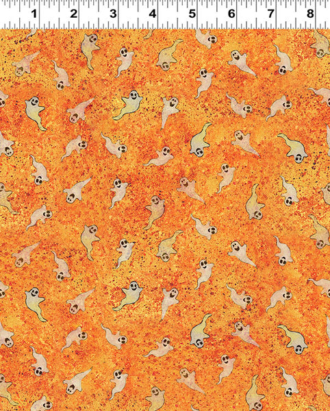 Clothworks Emerald Hollow Y4832 36 Orange Ghosts By The Yard