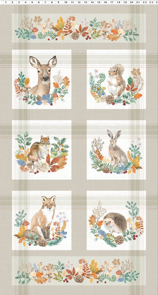 Clothworks Woodland Way Y4849 55 Multi Color Woodland Way 24" PANEL By The PANEL (Not Strictly By The Yard)