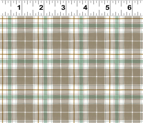 Clothworks Woodland Way Y4854 14 Light Brown Plaid By The Yard
