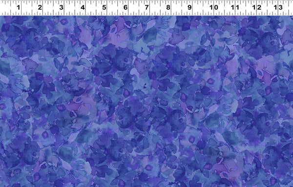 Clothworks Sunflower Song Y4952 85 Periwinkle Abstract By The Yard