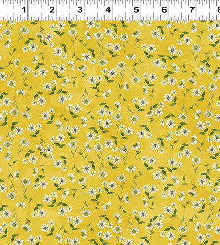 Clothworks Sunflower Song Y4953 68 Gold Daisies By The Yard