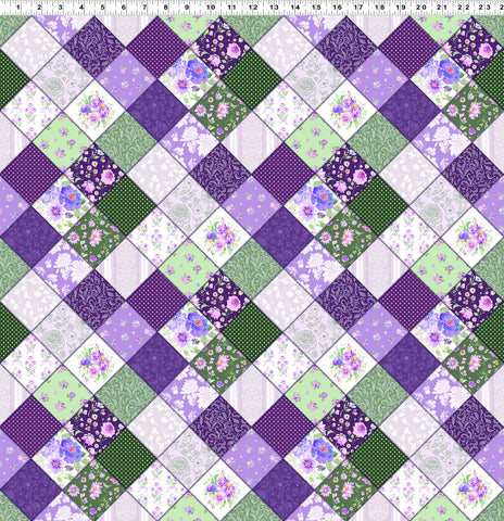 Clothworks Chateau En Fleur Y4974 55 Multi Color Patchwork By The Yard
