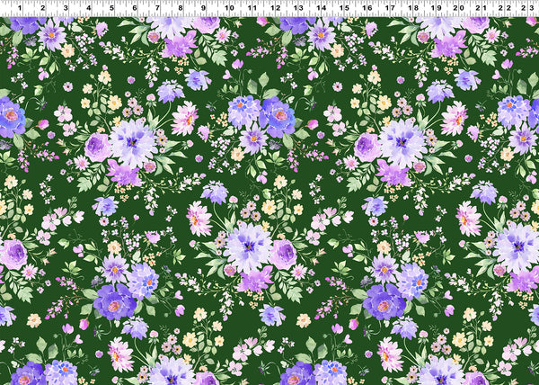 Clothworks Chateau En Fleur Y4975 113 Forest Bouquets By The Yard